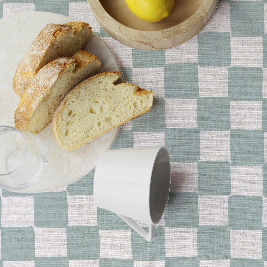 Tablecloth-Check Seafoam-250cm x 142cm-1