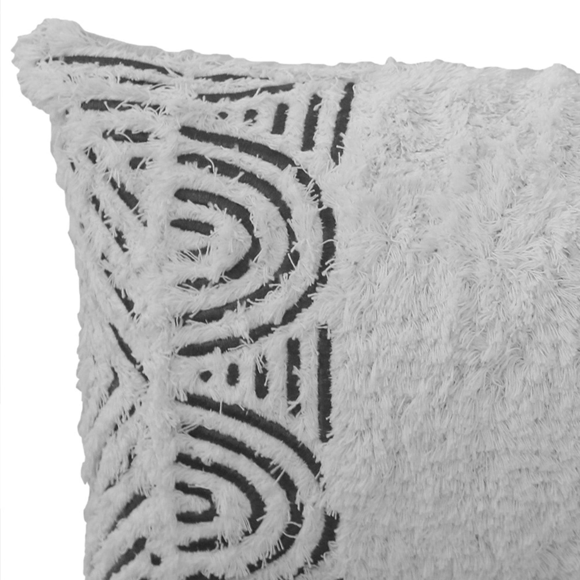 Cushion Cover-Boho Textured Single Sided-Africa Mono-30cm x 50cm-3