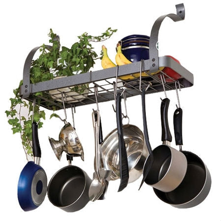 Wall Mounted Metal Kitchen Storage Shelf Pot Rack-0