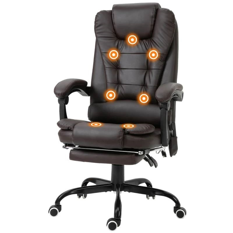 Espresso 7 Mode Vibrating High Back Executive Massage Adjustable Office Chair-1