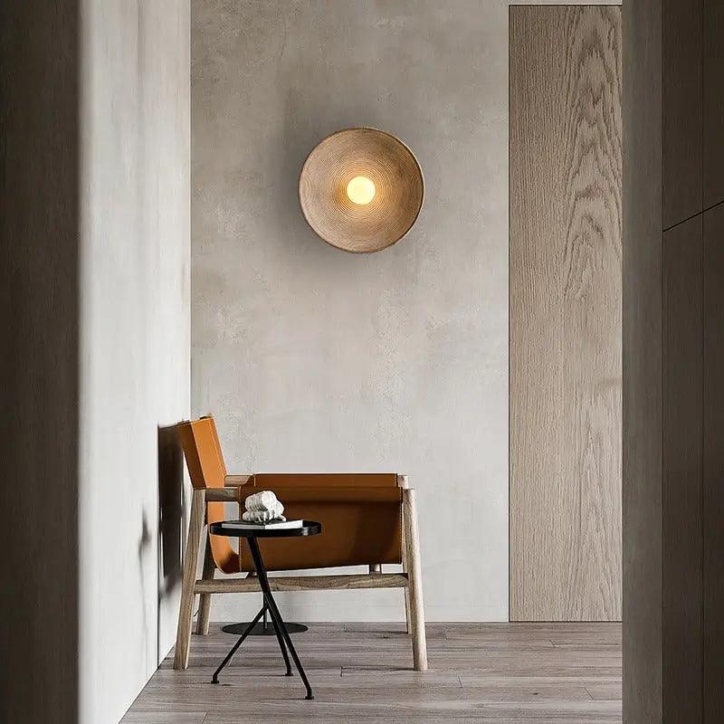 Vintra | Retro Resin Wall Sconce with Textured Finish, Easy Install Lamp for Living Room
