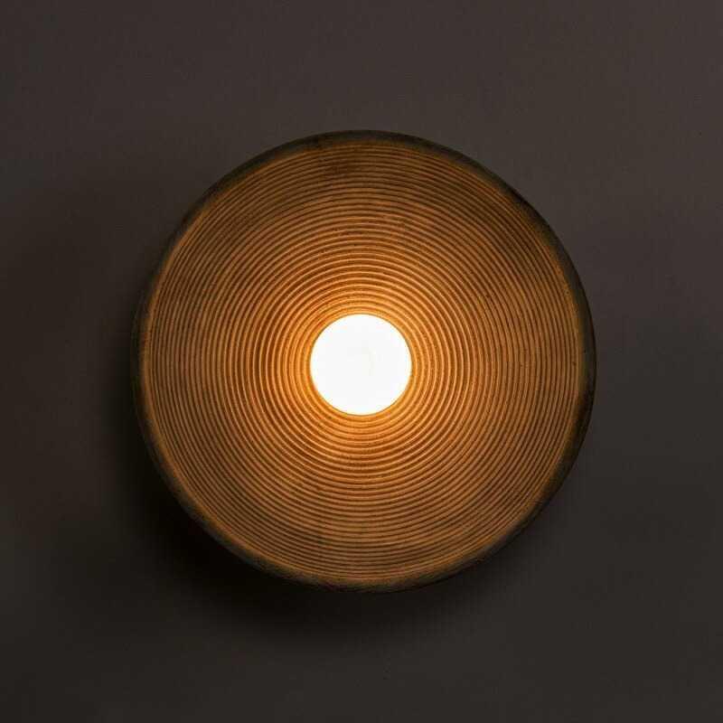 Vintra | Retro Resin Wall Sconce with Textured Finish, Easy Install Lamp for Living Room