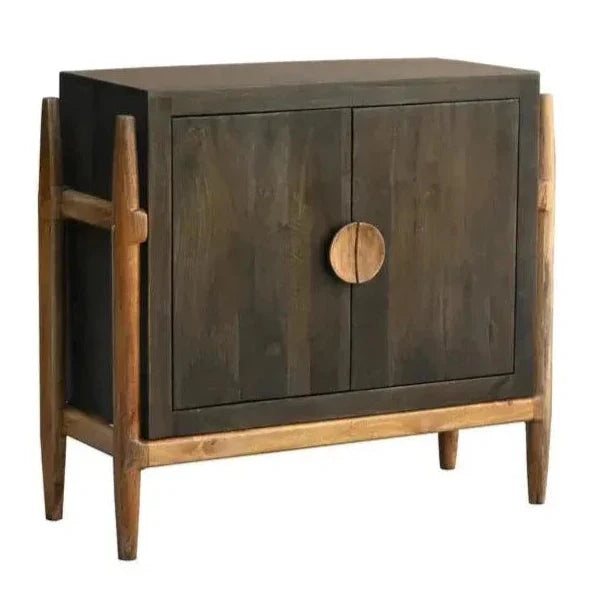 Elaran Wooden Dark Brown Accent Cabinet