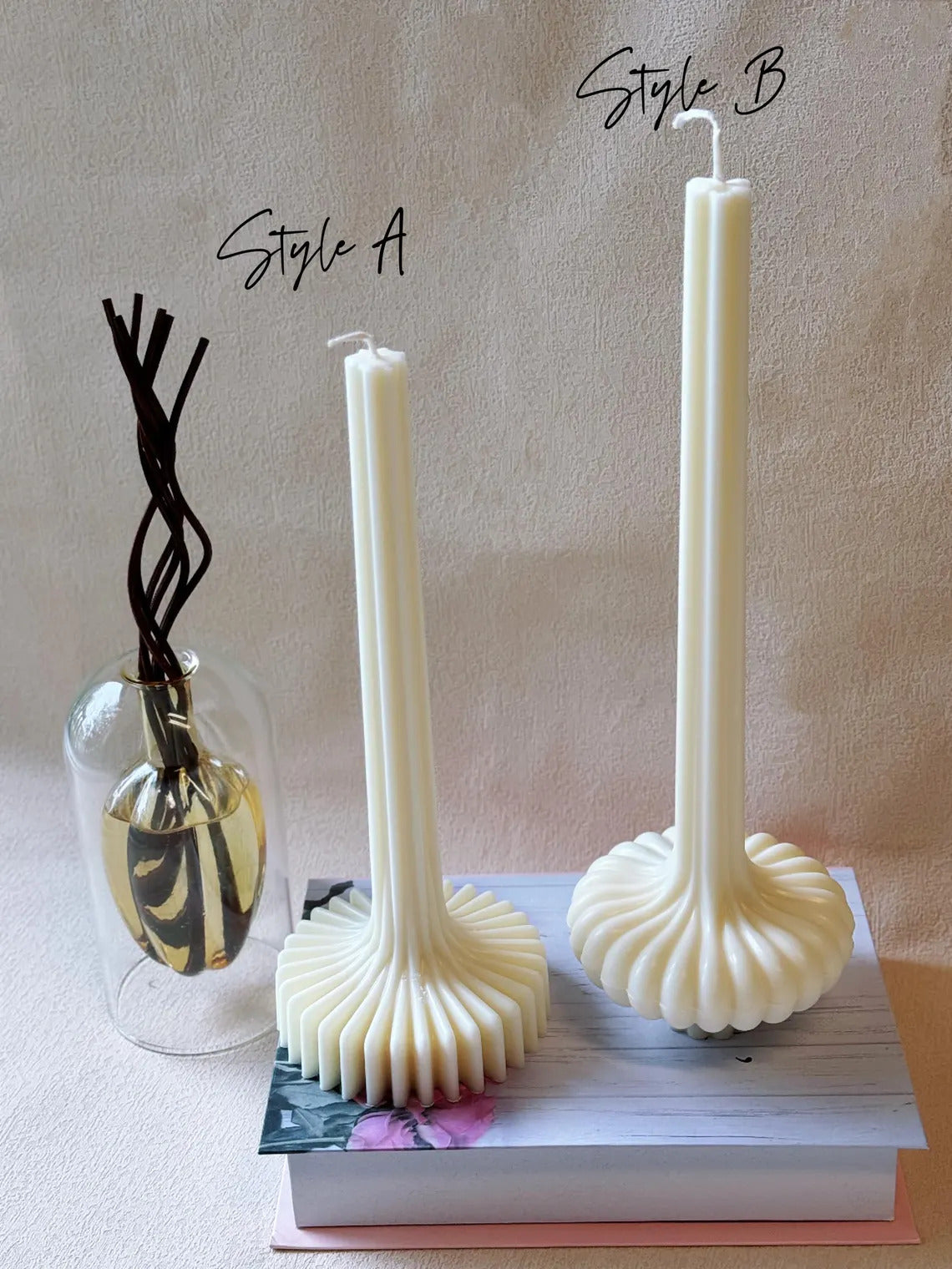 Elegant Latern Pillar Soy Wax Sculpture Candle • Home Decor • Unique Gift Idea-3