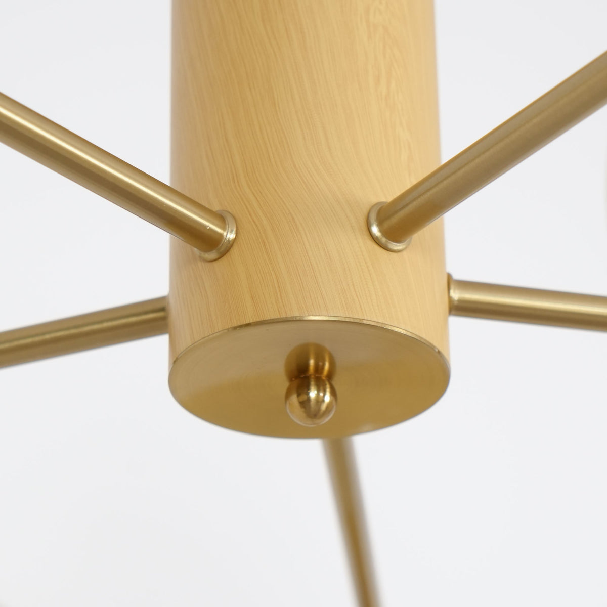 Elliptical Glass Globe Chandelier with Brass Arms | Dining Table Light Fixture