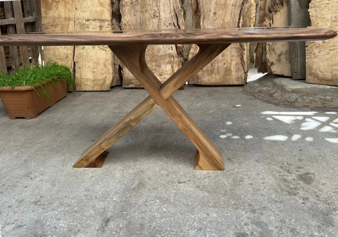 Handmade Solid Walnut Console Table for Entryway and Foyer