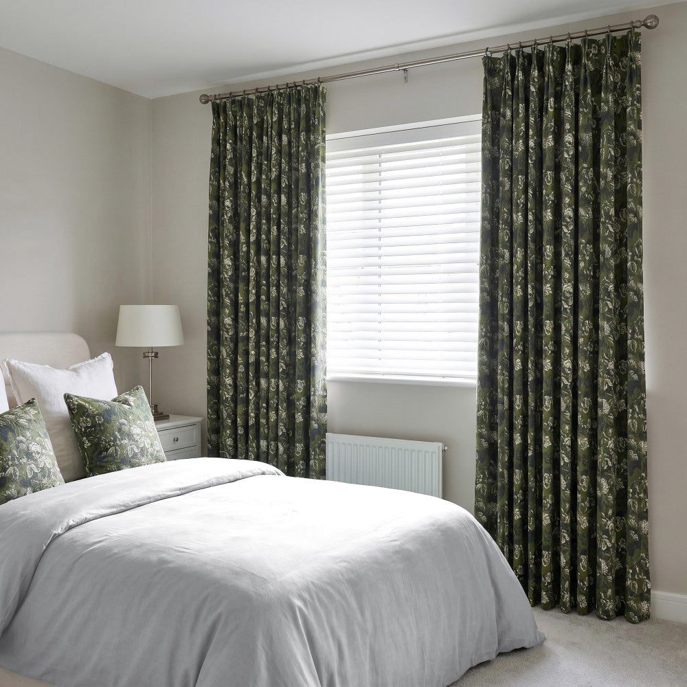 Esmeralda Moody Botanical Jacquard Curtains
