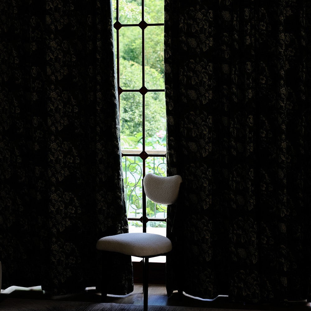 Esmeralda Moody Botanical Jacquard Curtains