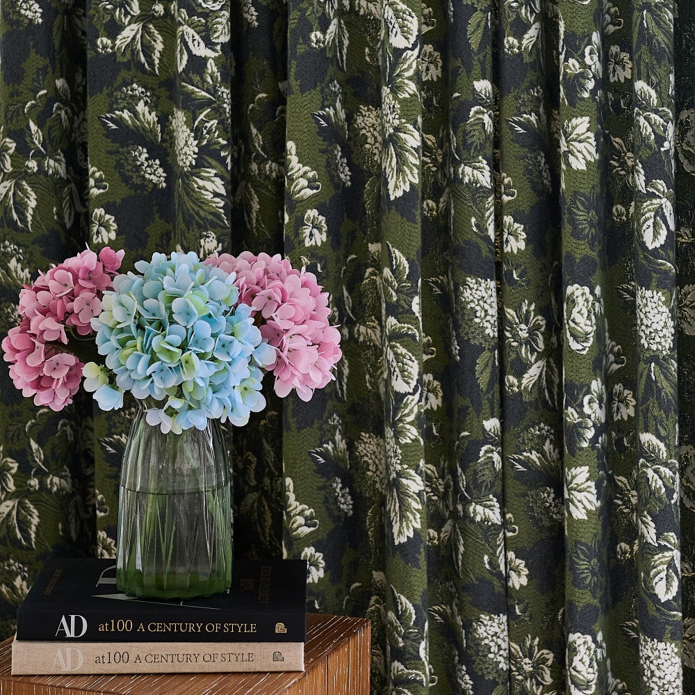 Esmeralda Moody Botanical Jacquard Curtains