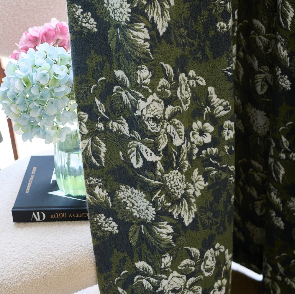Esmeralda Moody Botanical Jacquard Curtains