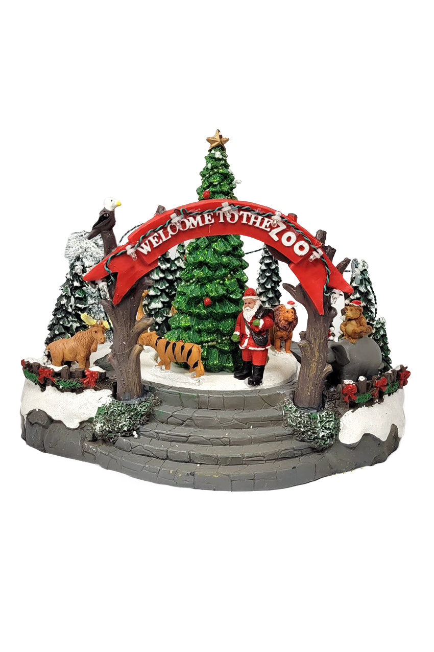 Christmas Zoo Entrance - Christmas Village Collection by Wizardi F07-N6-4-1