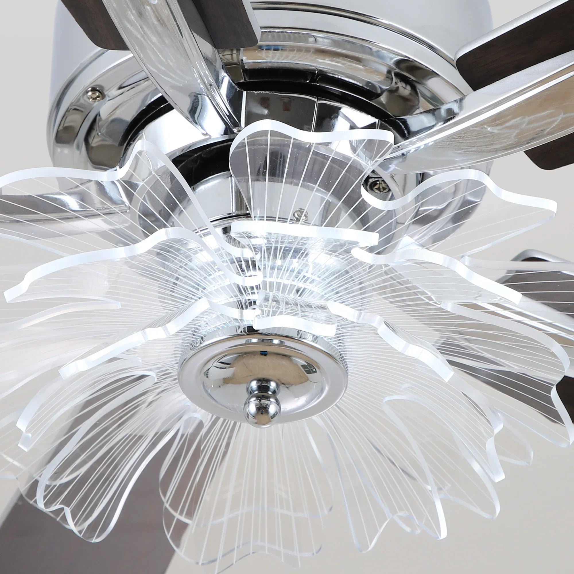 52 Inch Rory Modern Downrod Mount LED Ceiling Fan with Remote Control