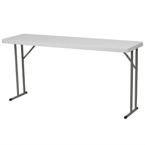 White Top Commercial Grade 60-inch Folding Table - Holds up to 330 lbs-0