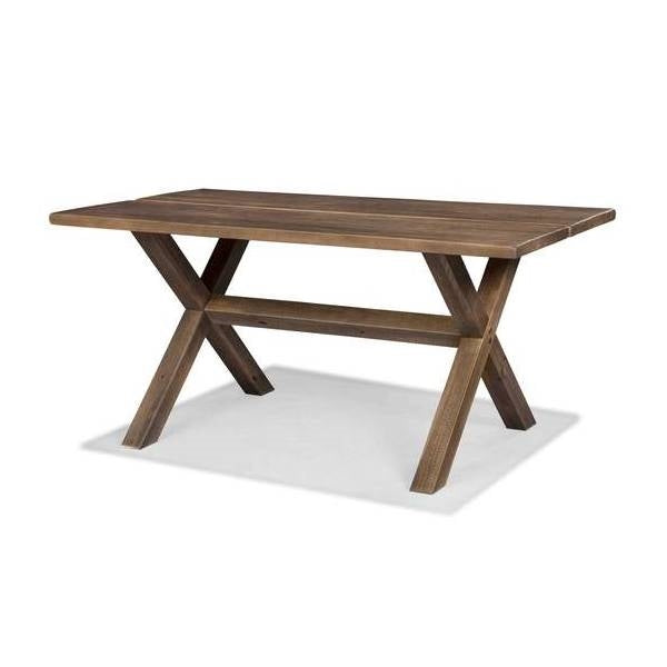 Farmhouse Walnut Solid Wood Dining Trestle Table-0