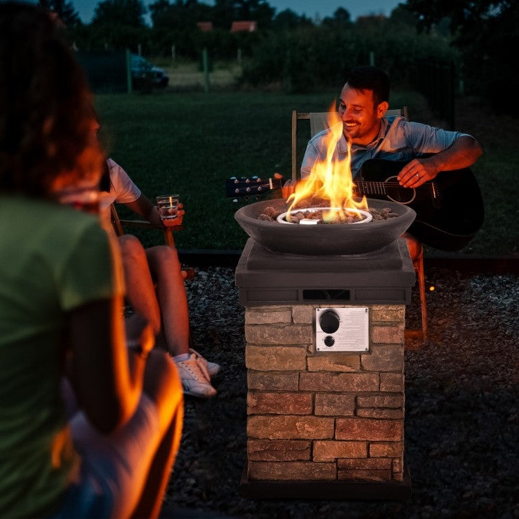 Outdoor Propane Fire Bowl Fire Pit Patio Heater-2