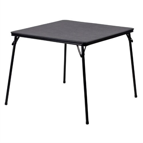 Black Multi-Purpose Folding Table - Great for Playing Card Games or Poker Table-0