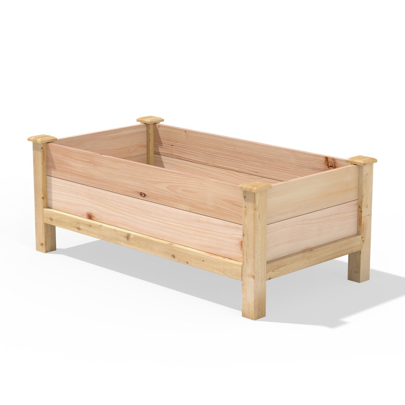 Farmhouse 24-in x 48-in x 19-in Cedar Elevated Victory Garden Bed - Made in USA-1