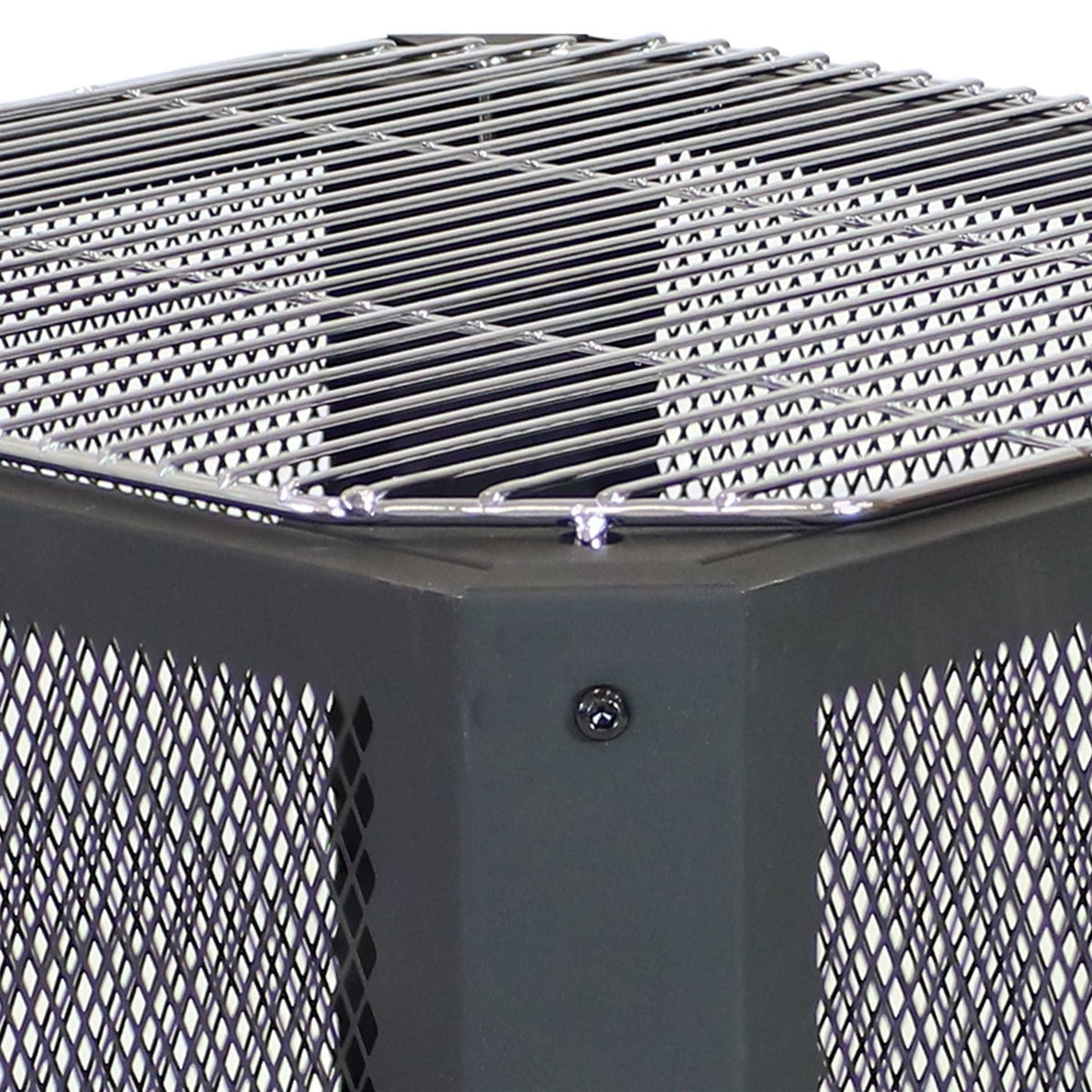 16 Inch Small Grelha Square Outdoor Fire Pit with Grilling Grate-3