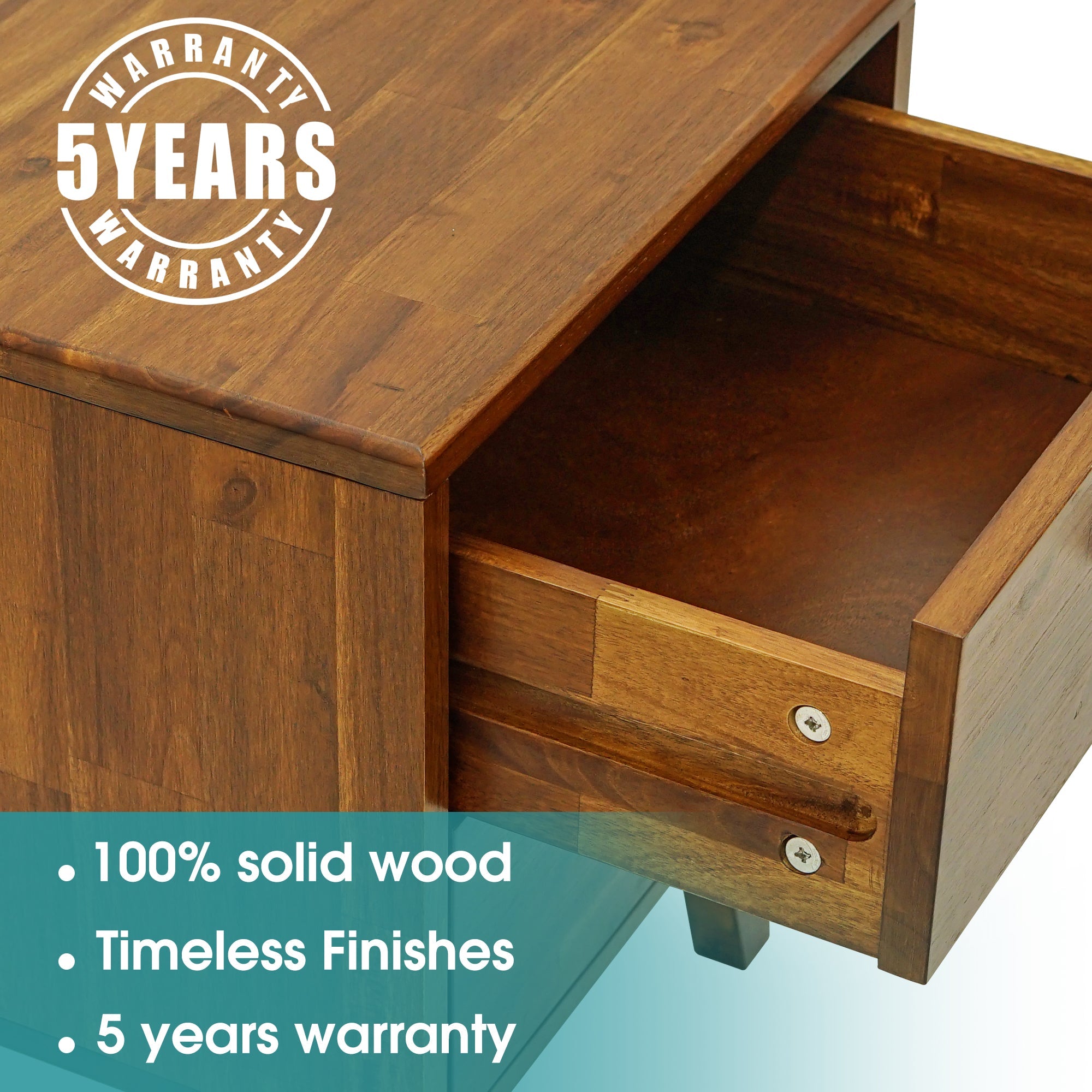 Silvia Solid Wood Nightstand