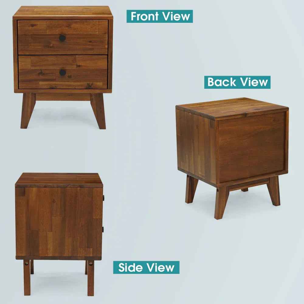 Silvia Solid Wood Nightstand