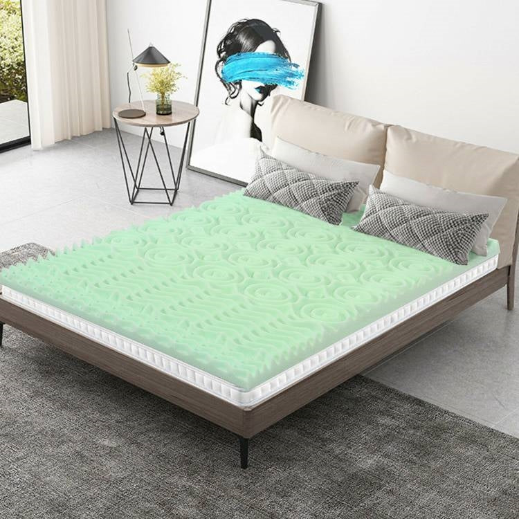 Full size 3-inch Thick Green Ergonomic Breathable Air Foam Mattress Topper-0