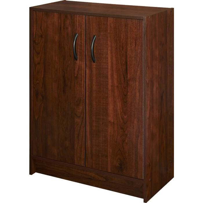 Modern Cherry 2 Door Adjustable Shelves Accent Cabinet Storage Chest-0