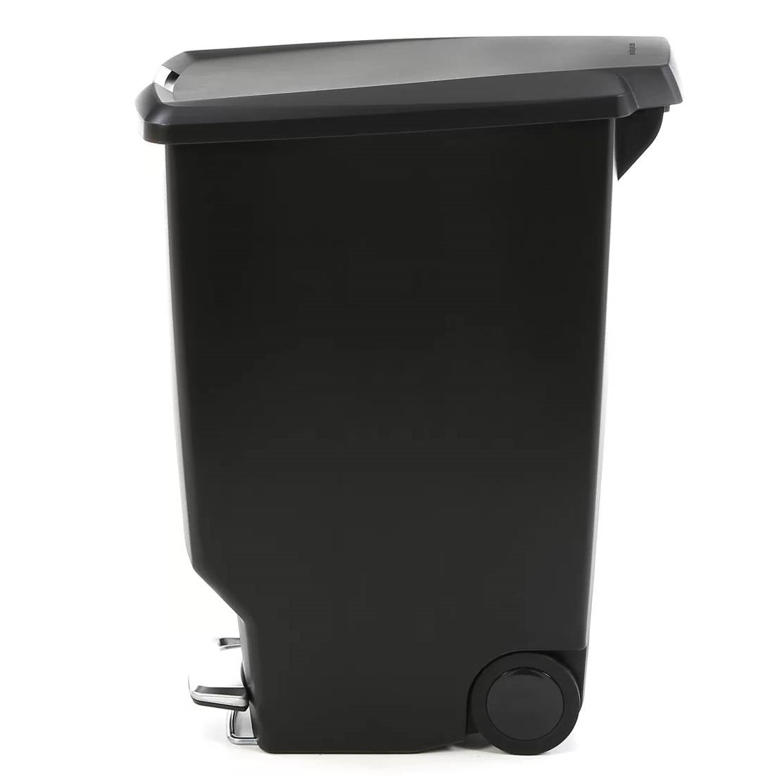 Black 10-Gallon Narrow Kitchen Trash Can with Easy Step-on Lid-3