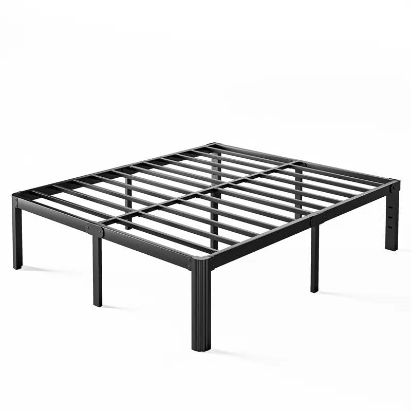 Full size Heavy Duty Metal Bed Frame Platform with Round Edge Legs-0