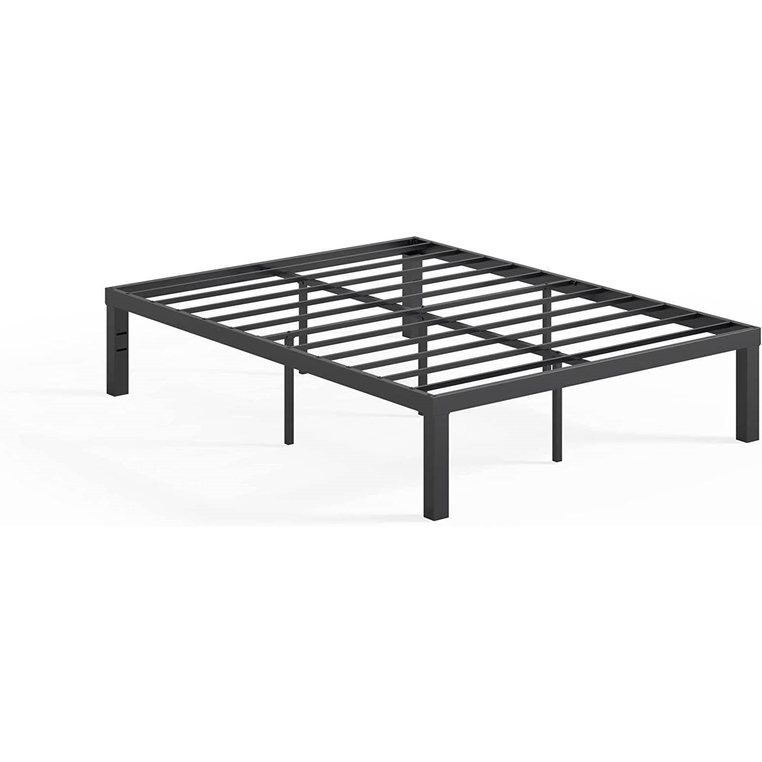 Full size Modern 16-inch Heavy Steel Metal Platform Bed Frame-0