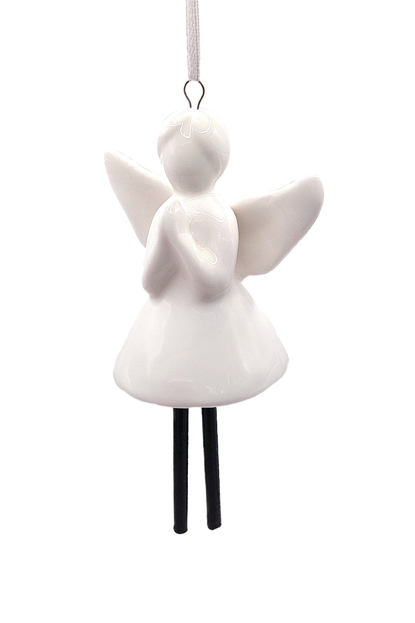 Christmas Ceramic Bell Ornament - Angel by Wizardi F07N7-27-1