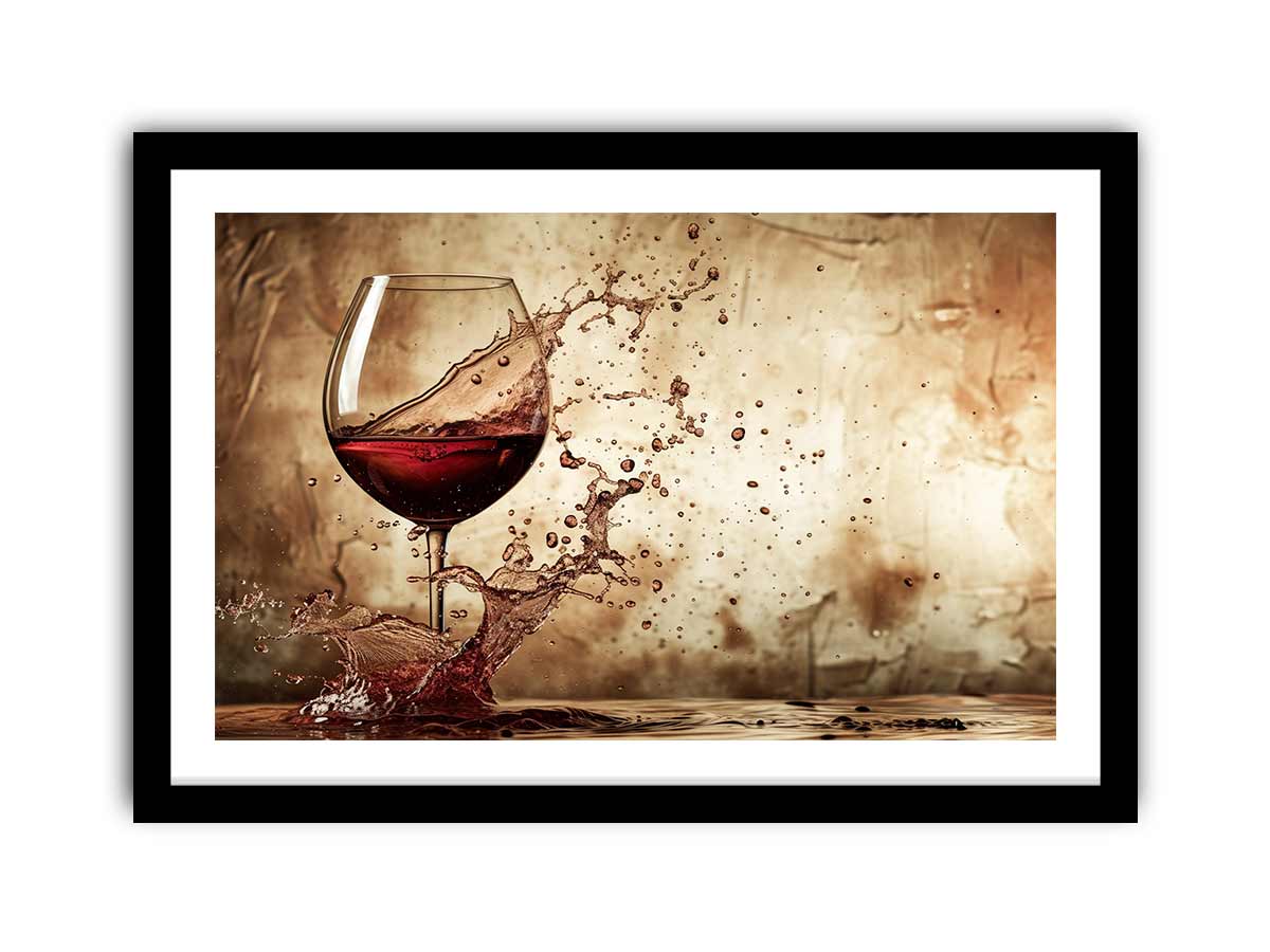 Wine Splash Framed Print-0