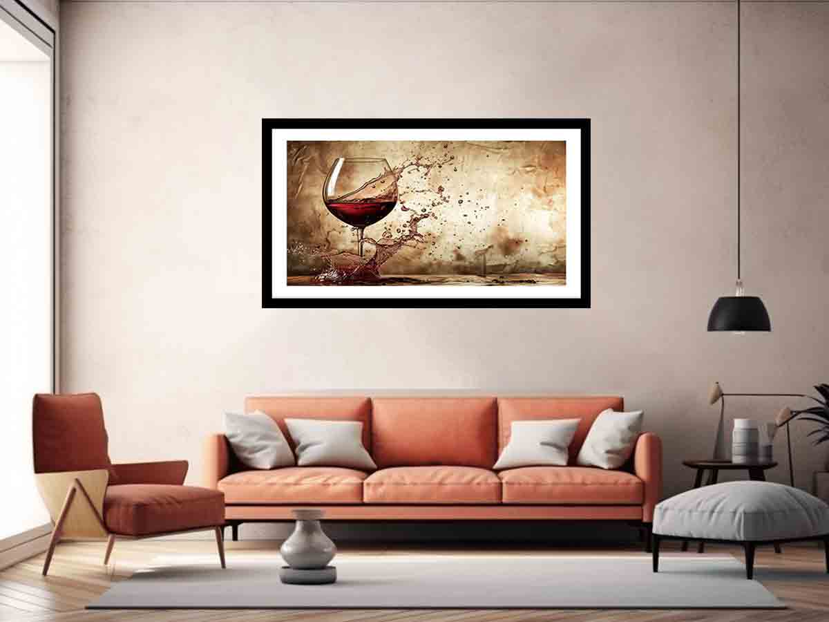 Wine Splash Framed Print-4