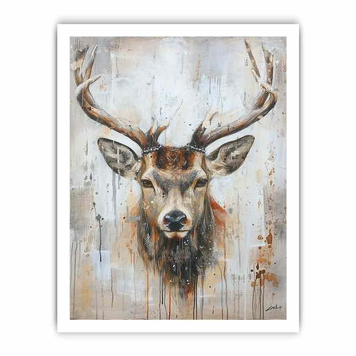 Deer Art Framed Print-3