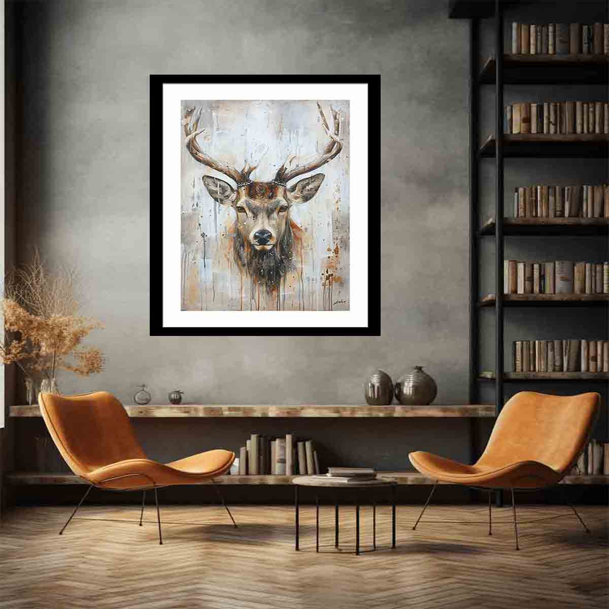 Deer Art Framed Print-4