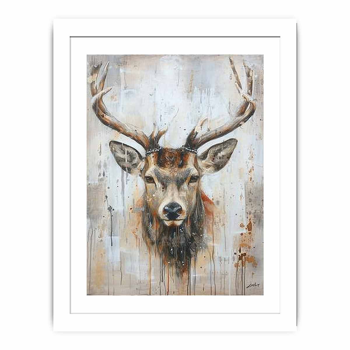 Deer Art Framed Print-1