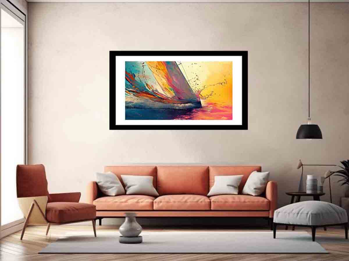 Sailboat Splash Framed Print-4