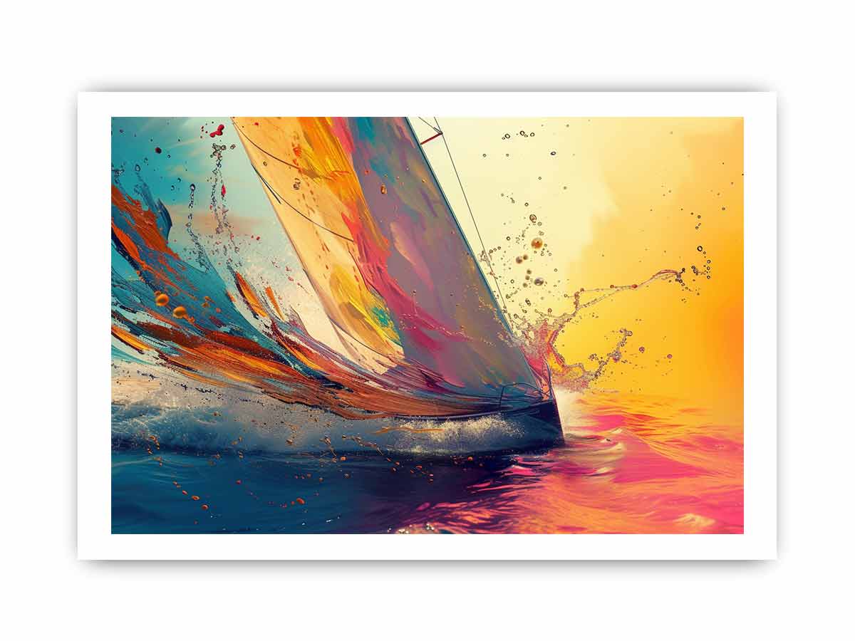 Sailboat Splash Framed Print-3