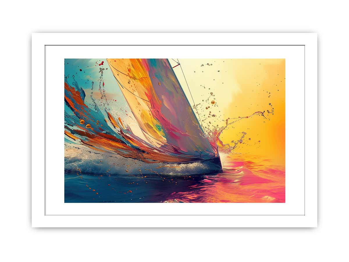 Sailboat Splash Framed Print-1