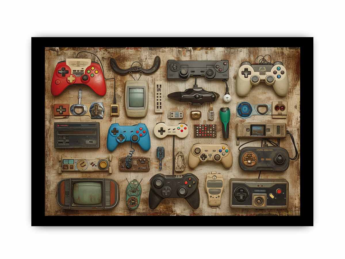 Video Game Controller Framed Print-2