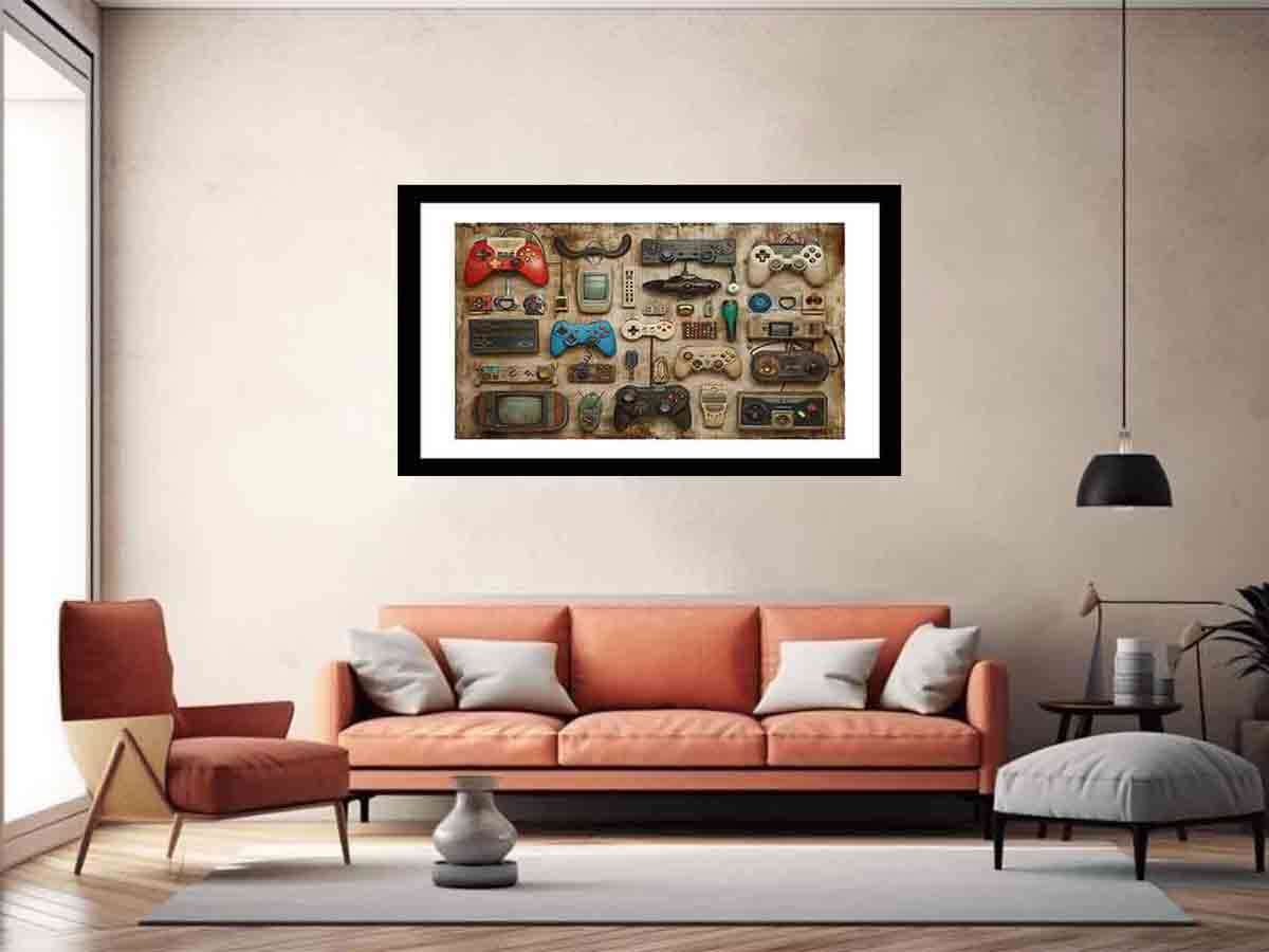 Video Game Controller Framed Print-4