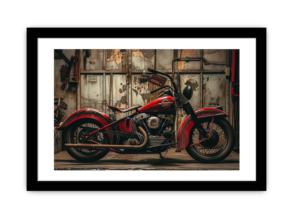 Vintage Bike Framed print-0