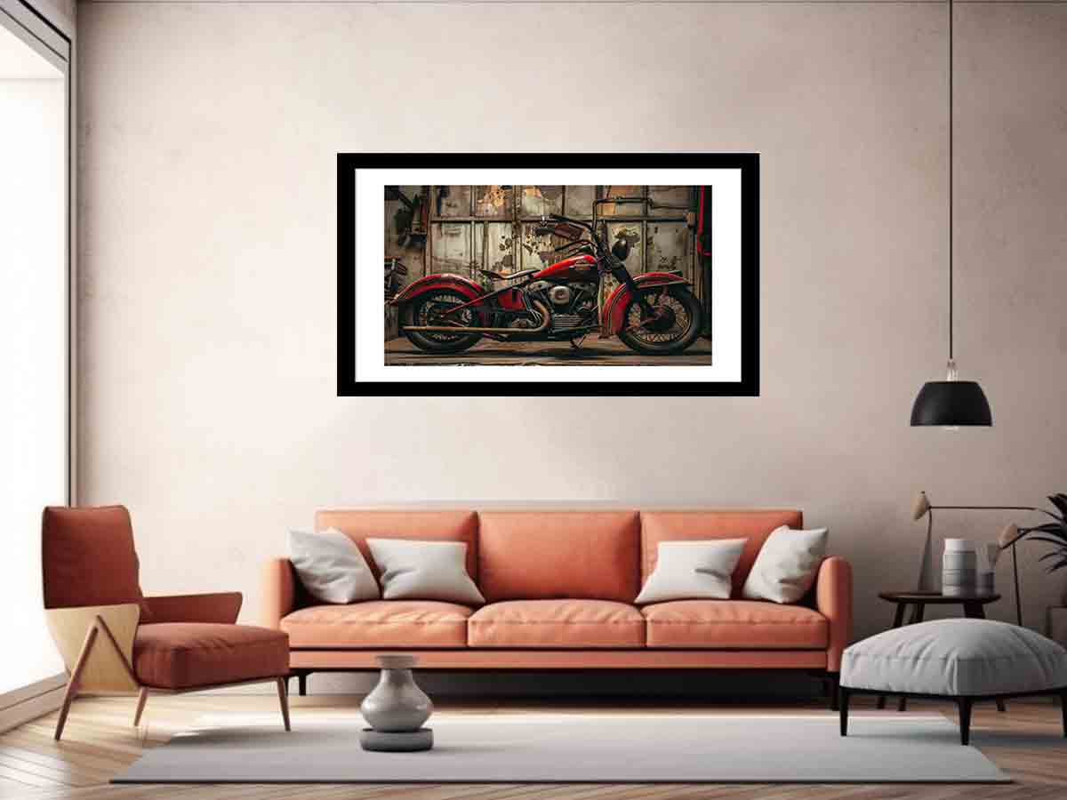 Vintage Bike Framed print-4