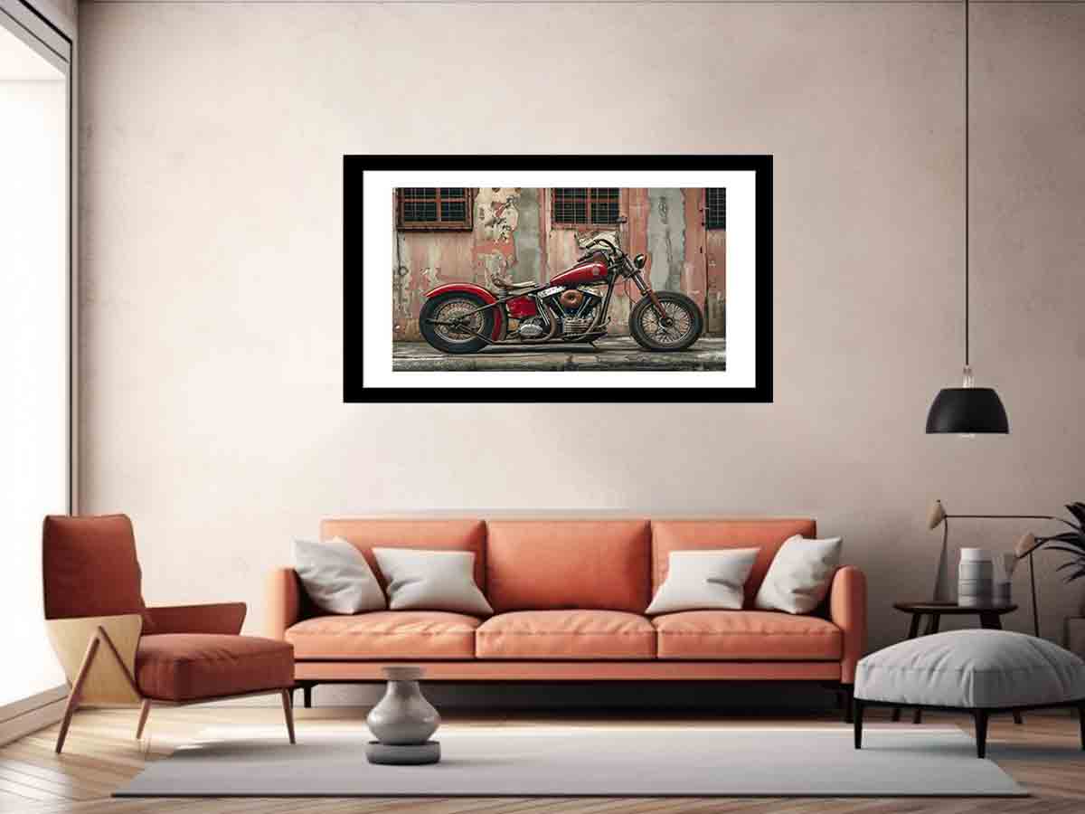 Vintage Bike Framed Print-4