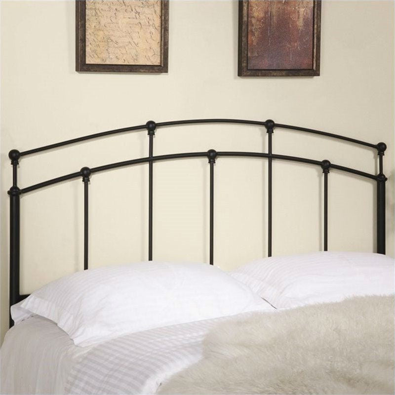 Full / Queen size Arch Headboard in Black Metal Finish-1