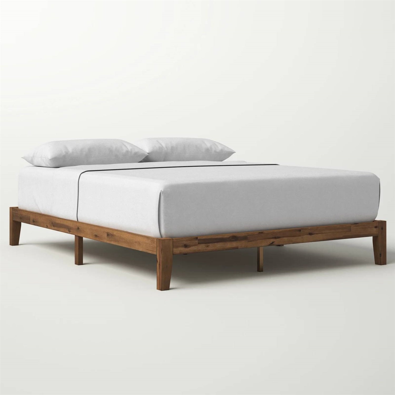 Full size Simple Modern Solid Wood Platform Bed Frame - 700 lb. Weight Capacity-0