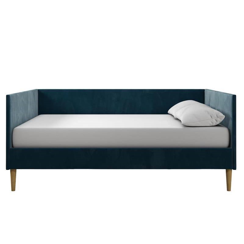 Full size Modern Navy Blue Upholstered Daybed-3