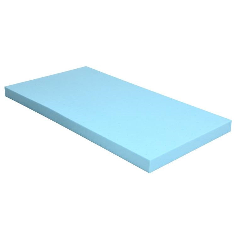 Full size 3-inch Thick Gel-Infused Air Foam Mattress Topper in Light Blue-1