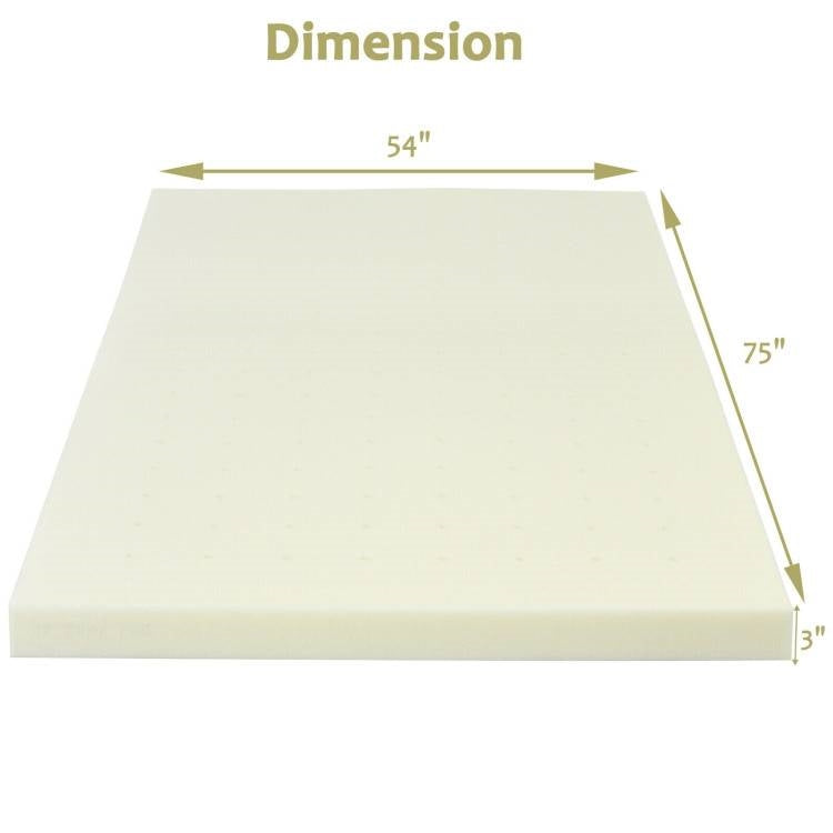 Full size 3-inch Thick Soft Comfort Foam Mattress Topper-4