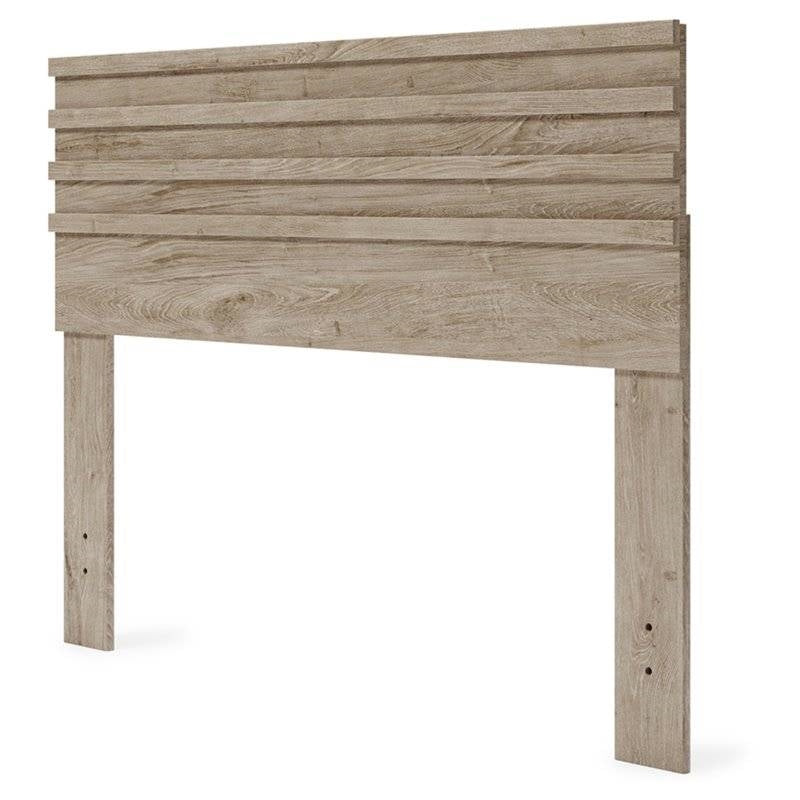 Full size Farmhouse Headboard in Rustic Natural Wood Finish-1