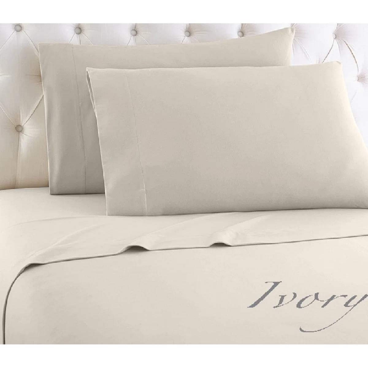 Full Ivory 100-Percent Egyptian Cotton 1000 Thread Count 4-Piece Sheet Set-2